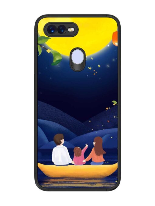 Happy Family And Beautiful View Glossy Metal Phone Cover for Oppo F9 Pro Zapvi