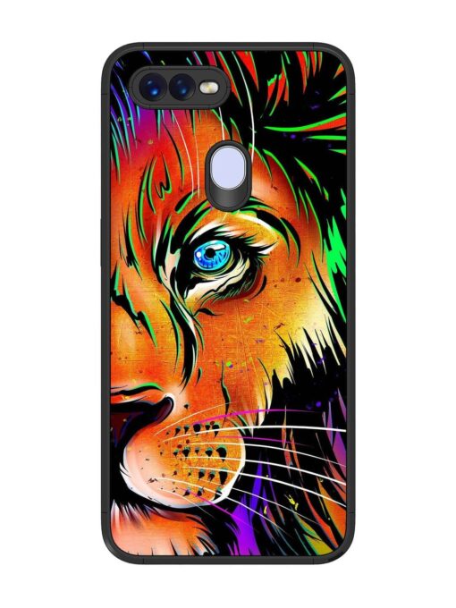 Colorful Lion Design Glossy Metal TPU Phone Cover for Oppo F9 Pro Zapvi