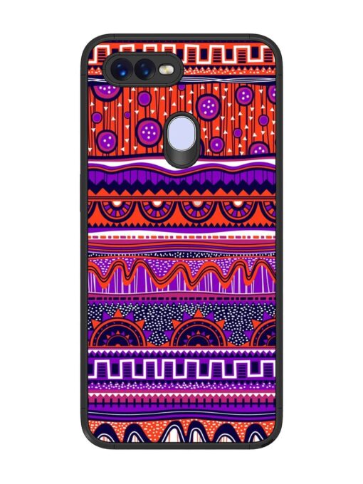 Ethnic Seamless Pattern Glossy Metal TPU Phone Cover for Oppo F9 Pro Zapvi