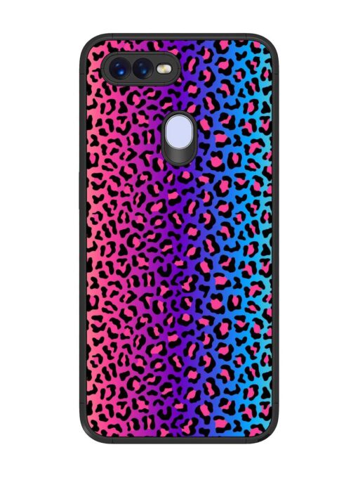 Colorful Leopard Seamless Glossy Metal Phone Cover for Oppo F9 Pro Zapvi