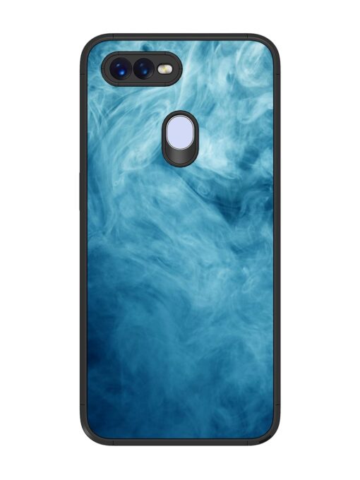 Blue Smoke Art Glossy Metal Phone Cover for Oppo F9 Pro Zapvi