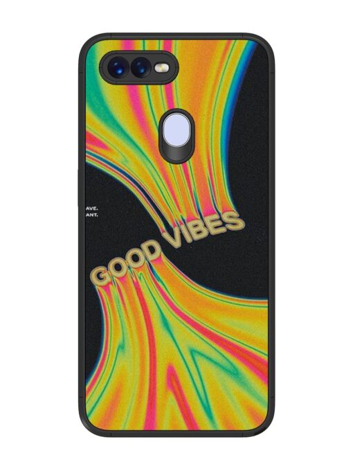 Good Vibes Glossy Metal Phone Cover for Oppo F9 Pro Zapvi