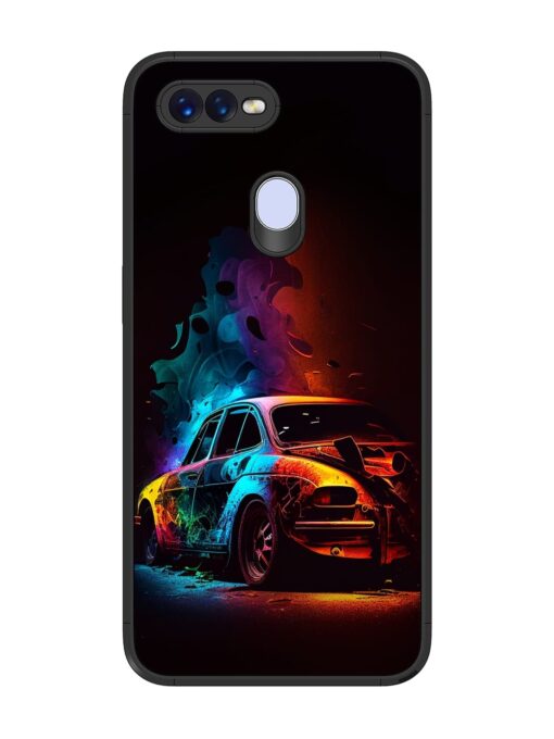 High Classic Car Art Glossy Metal Phone Cover for Oppo F9 Pro Zapvi