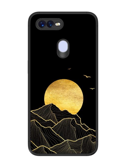 Golden Sunrise Glossy Metal Phone Cover for Oppo F9 Pro Zapvi