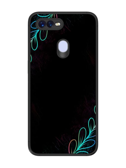 Decorative Line Art Glossy Metal Phone Cover for Oppo F9 Pro Zapvi