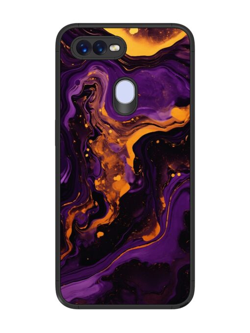 Painting Of A Purple Glossy Metal Phone Cover for Oppo F9 Pro Zapvi