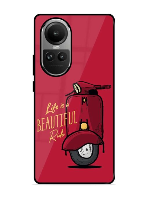 Life Is Beautiful Rides Glossy Metal Phone Cover for Oppo Reno 10 (5G) Zapvi