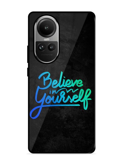 Believe In Yourself Glossy Metal Phone Cover for Oppo Reno 10 (5G) Zapvi