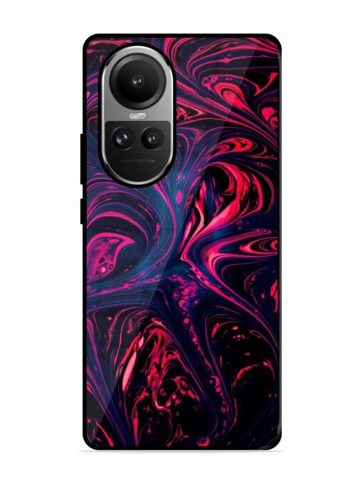 Abstract Background Glossy Metal Phone Cover for Oppo Reno 10 (5G) Zapvi