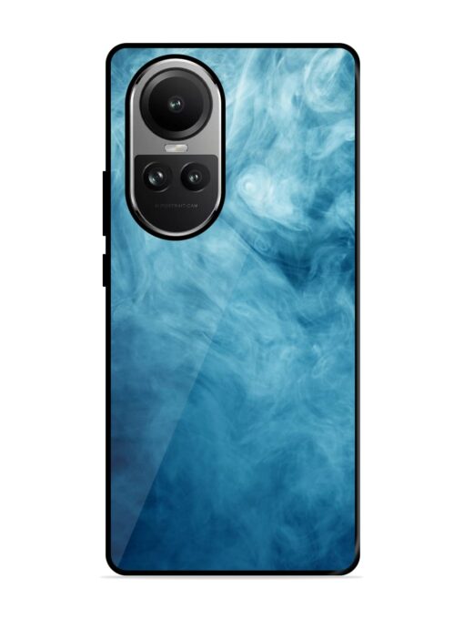 Blue Smoke Art Glossy Metal Phone Cover for Oppo Reno 10 (5G) Zapvi