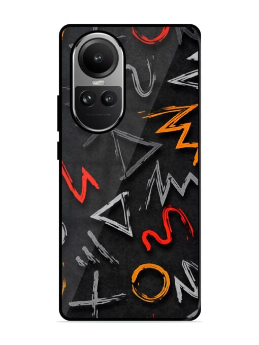 Grungy Graffiti Glossy Metal Phone Cover for Oppo Reno 10 (5G) Zapvi