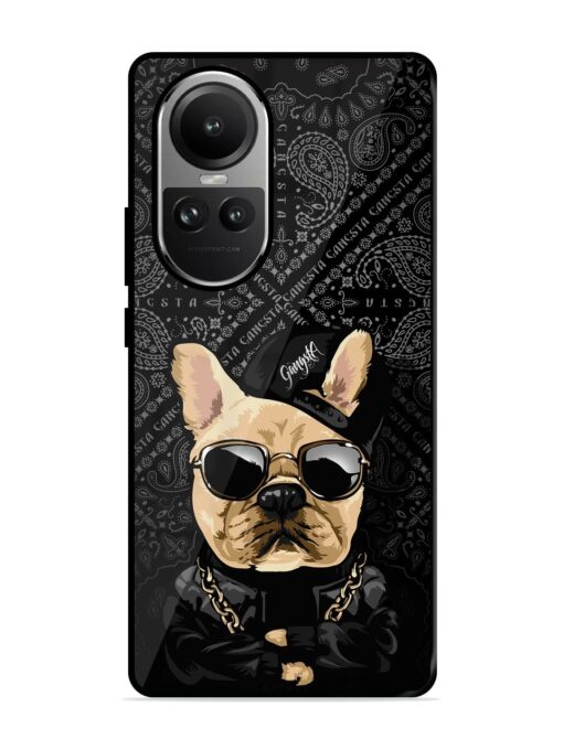 Gangsta Cool Sunmetales Dog Glossy Metal Phone Cover for Oppo Reno 10 (5G) Zapvi