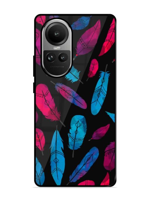 Feather Art Glossy Metal Phone Cover for Oppo Reno 10 Pro (5G) Zapvi