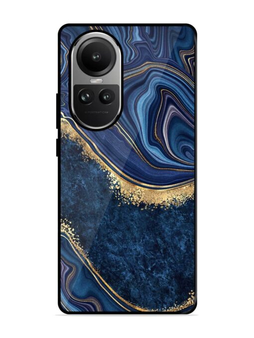 Abstract Background Blue Glossy Metal TPU Phone Cover for Oppo Reno 10 Pro (5G) Zapvi