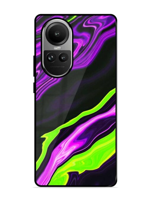 Bright Fluid Violet Glossy Metal Phone Cover for Oppo Reno 10 Pro (5G) Zapvi