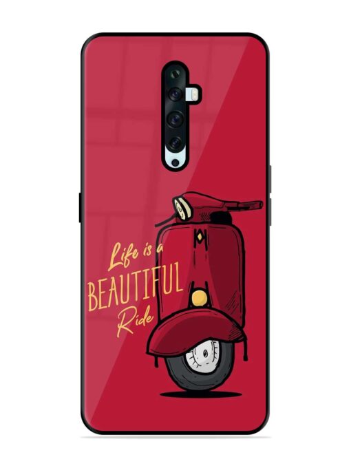 Life Is Beautiful Rides Glossy Metal Phone Cover for Oppo Reno 2F Zapvi