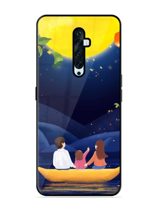 Happy Family And Beautiful View Glossy Metal Phone Cover for Oppo Reno 2F Zapvi