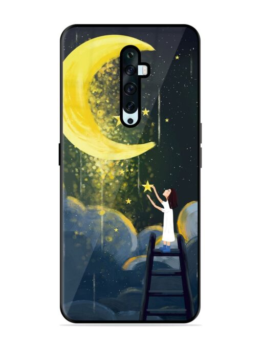 Moonlight Healing Night Illustration Glossy Metal TPU Phone Cover for Oppo Reno 2F Zapvi