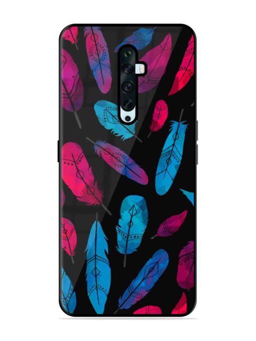 Feather Art Glossy Metal Phone Cover for Oppo Reno 2F Zapvi