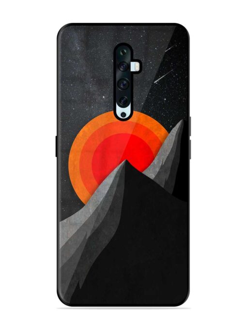 Black Mountain Glossy Metal Phone Cover for Oppo Reno 2F Zapvi