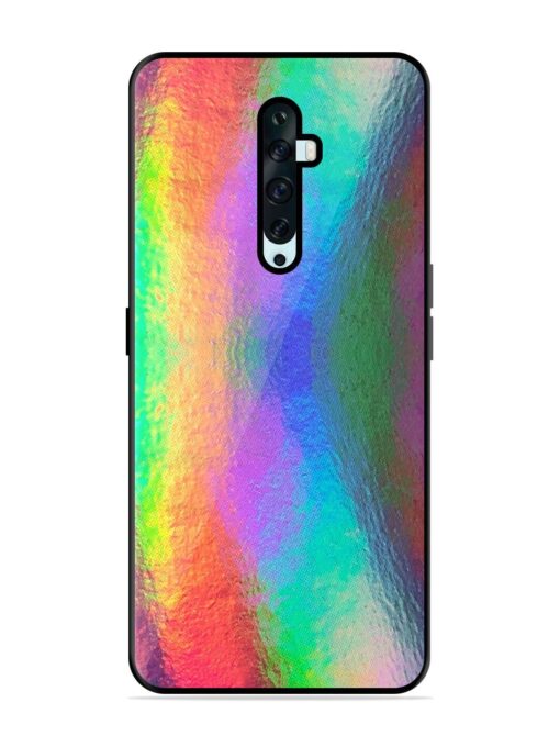 Colorful Holographic Background Glossy Metal TPU Phone Cover for Oppo Reno 2F Zapvi