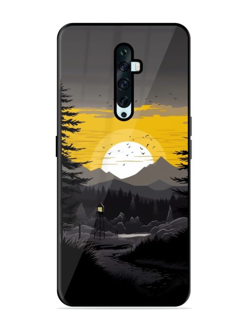 Sunset Vector Glossy Metal Phone Cover for Oppo Reno 2F Zapvi