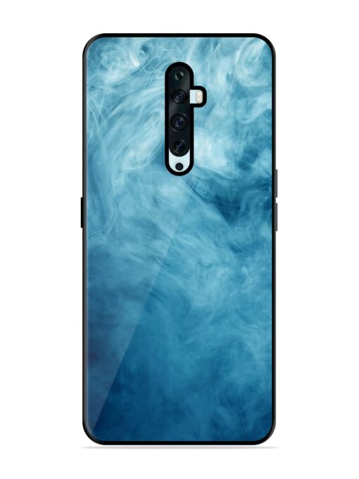 Blue Smoke Art Glossy Metal Phone Cover for Oppo Reno 2F Zapvi