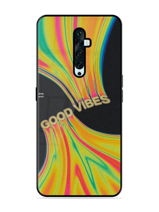 Good Vibes Glossy Metal Phone Cover for Oppo Reno 2F Zapvi