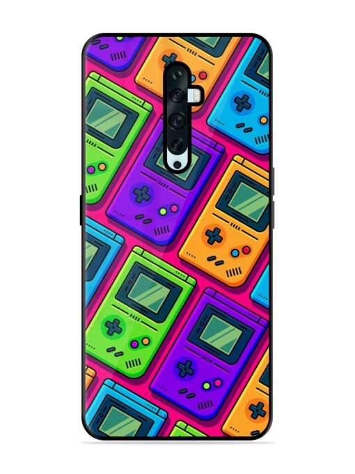 Game Seamless Pattern Glossy Metal Phone Cover for Oppo Reno 2F Zapvi