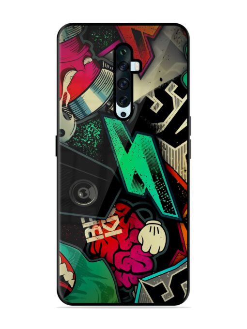 Graffiti Art Glossy Metal Phone Cover for Oppo Reno 2F Zapvi