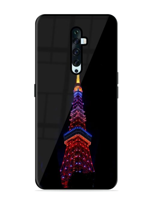 Eiffel Tower Night View Glossy Metal Phone Cover for Oppo Reno 2F Zapvi