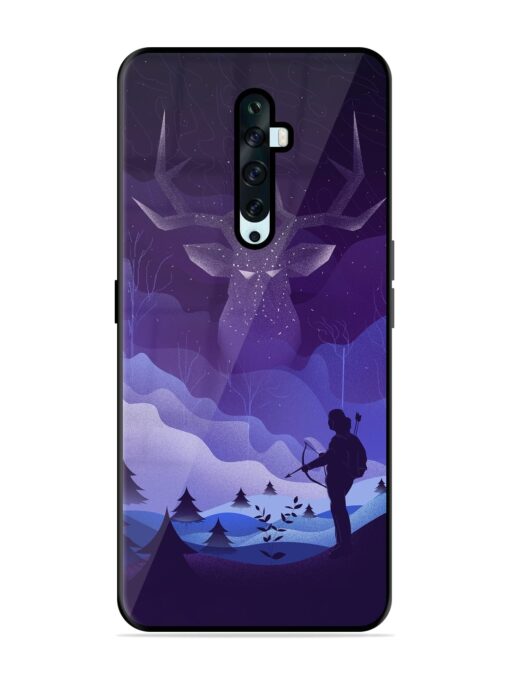 Deer Forest River Glossy Metal Phone Cover for Oppo Reno 2F Zapvi