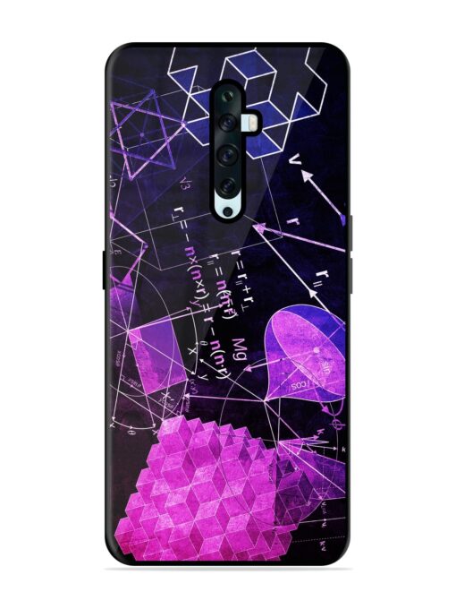 Math Physics Formula Art Glossy Metal Phone Cover for Oppo Reno 2F Zapvi