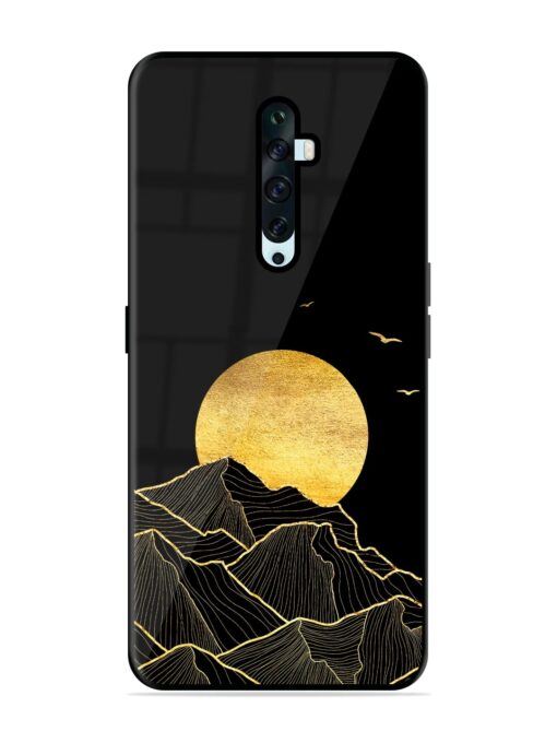 Golden Sunrise Glossy Metal Phone Cover for Oppo Reno 2F Zapvi