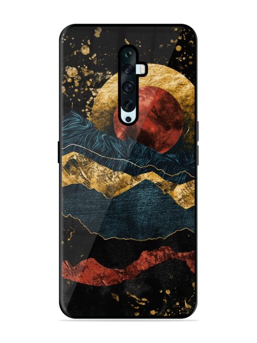 Gold Painting View Glossy Metal Phone Cover for Oppo Reno 2F Zapvi