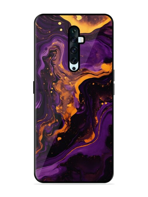 Painting Of A Purple Glossy Metal Phone Cover for Oppo Reno 2F Zapvi