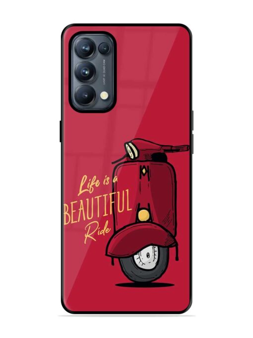 Life Is Beautiful Rides Glossy Metal Phone Cover for Oppo Reno 5 Pro (5G) Zapvi