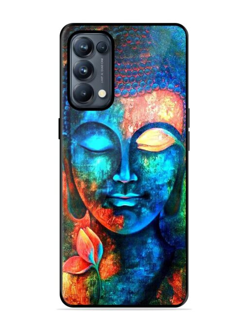 Buddha Painting Glossy Metal Phone Cover for Oppo Reno 5 Pro (5G) Zapvi