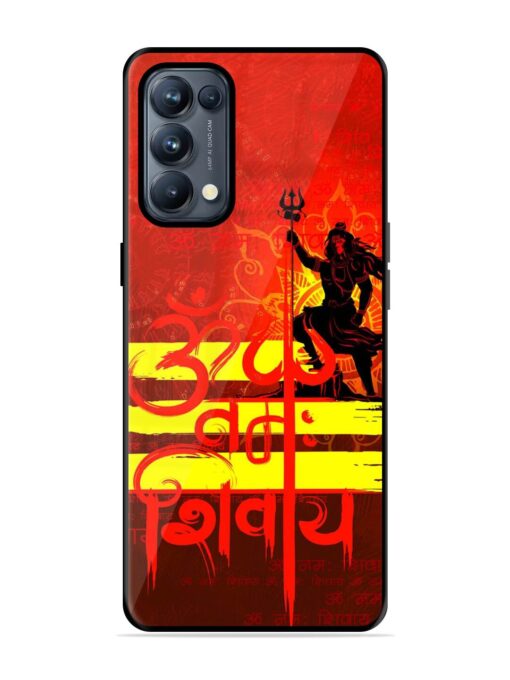 Illustration Lord Shiva Glossy Metal TPU Phone Cover for Oppo Reno 5 Pro (5G) Zapvi