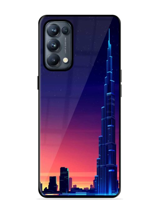 Burj Khalifa Abstract Glossy Metal Phone Cover for Oppo Reno 5 Pro (5G) Zapvi