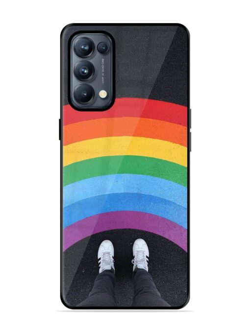 Legs Rainbow Glossy Metal TPU Phone Cover for Oppo Reno 5 Pro (5G) Zapvi