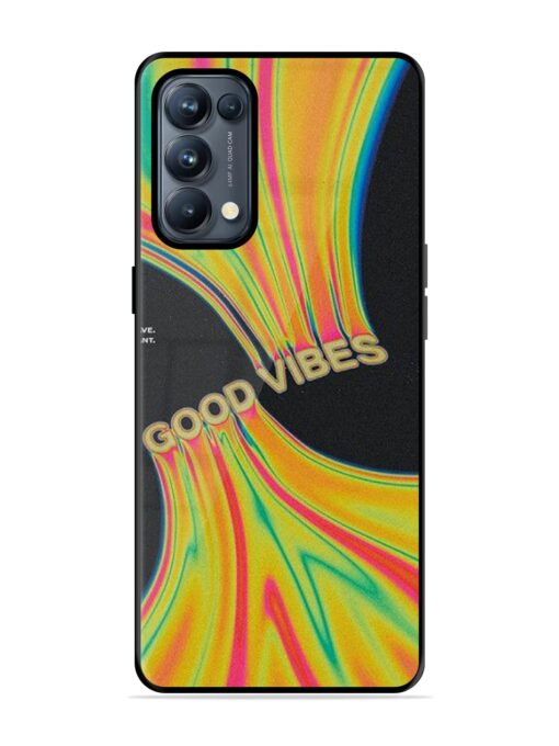 Good Vibes Glossy Metal Phone Cover for Oppo Reno 5 Pro (5G) Zapvi