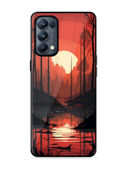 Natural Landscape Glossy Metal Phone Cover for Oppo Reno 5 Pro (5G) Zapvi