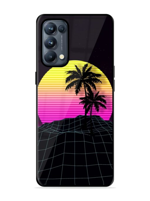 Coconut Vector Glossy Metal Phone Cover for Oppo Reno 5 Pro (5G) Zapvi