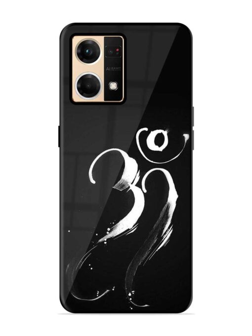 Om Logo Glossy Metal Phone Cover for Oppo Reno 7 (4G) Zapvi