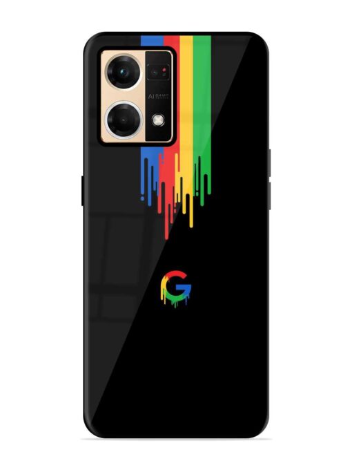 Google Logo Glossy Metal Phone Cover for Oppo Reno 7 (4G) Zapvi