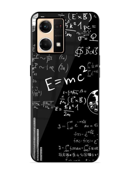 E=Mc2 Mass?Energy Equivalence Glossy Metal Phone Cover for Oppo Reno 7 (4G) Zapvi