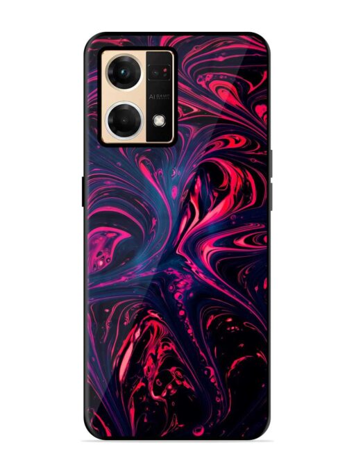 Abstract Background Glossy Metal Phone Cover for Oppo Reno 7 (4G) Zapvi