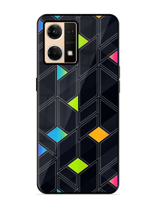 Abstract Mosaic Seamless Glossy Metal Phone Cover for Oppo Reno 7 (4G) Zapvi