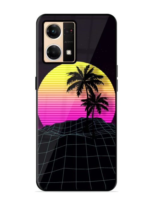 Coconut Vector Glossy Metal Phone Cover for Oppo Reno 7 (4G) Zapvi